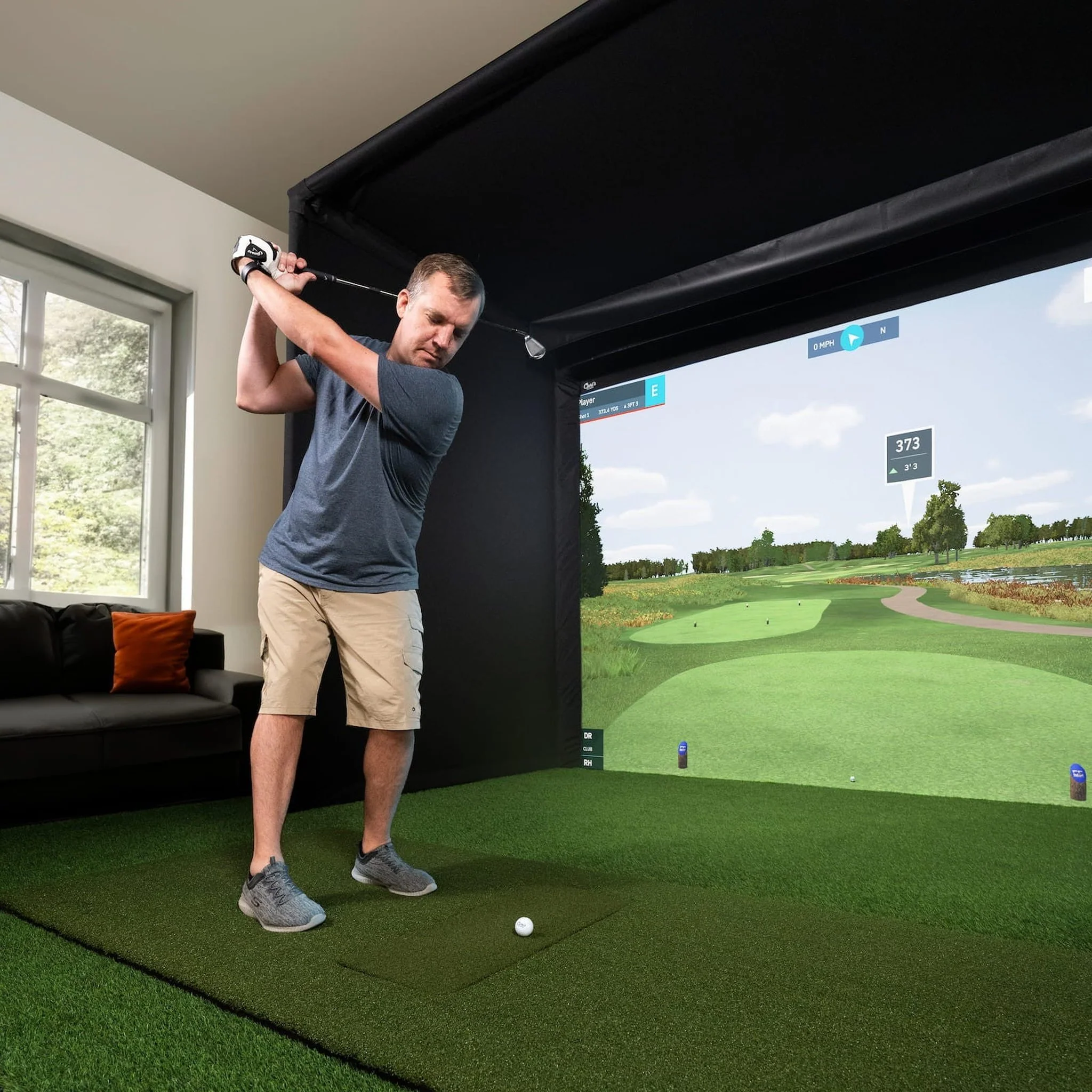 Carl's Place Pro Golf Simulator Enclosure Kit with Impact Screen - Image 3