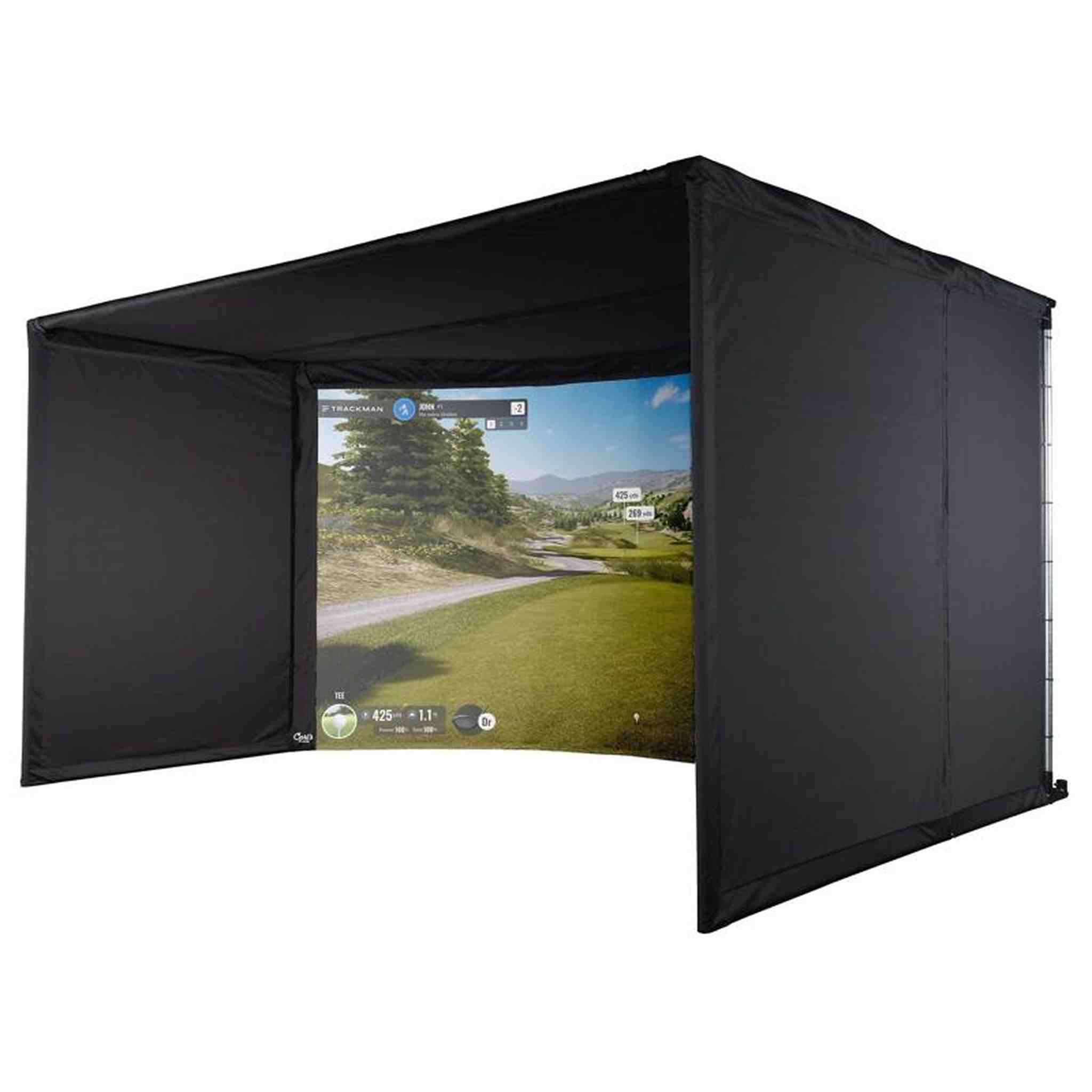 Carl's Place Curved Golf Simulator Enclosure Kit with Impact Screen - Image 4