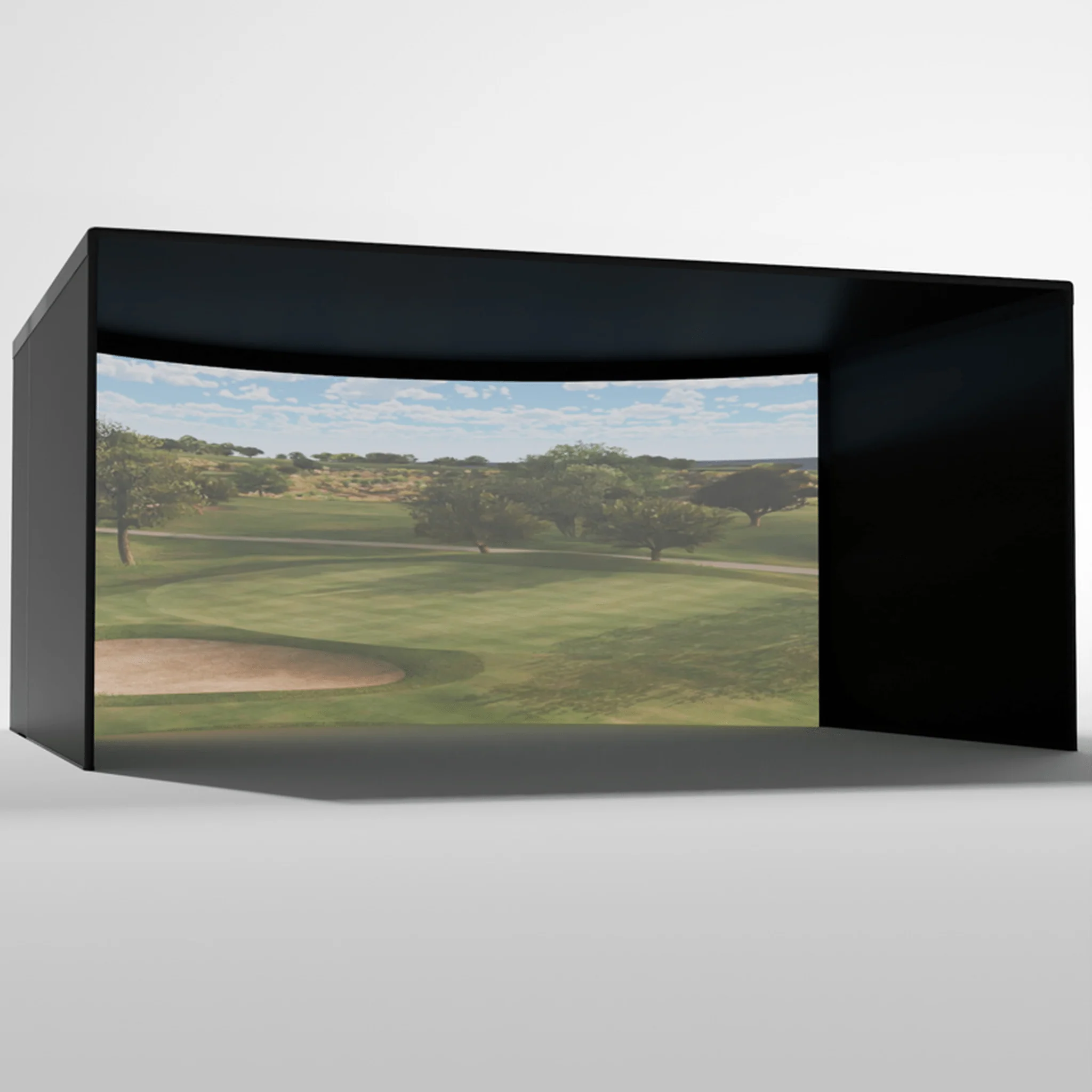 Carl's Place Curved Golf Simulator Enclosure Kit with Impact Screen - Image 7